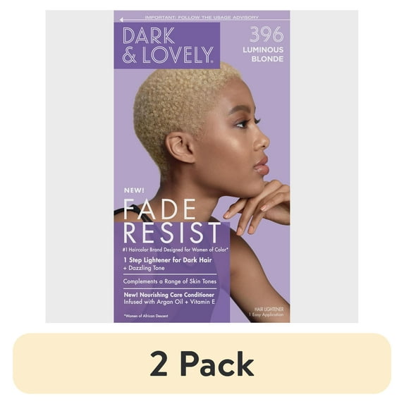 (2 pack) SoftSheen-Carson Dark & Lovely Fade Resist Hair Color, 396 Luminous Blonde