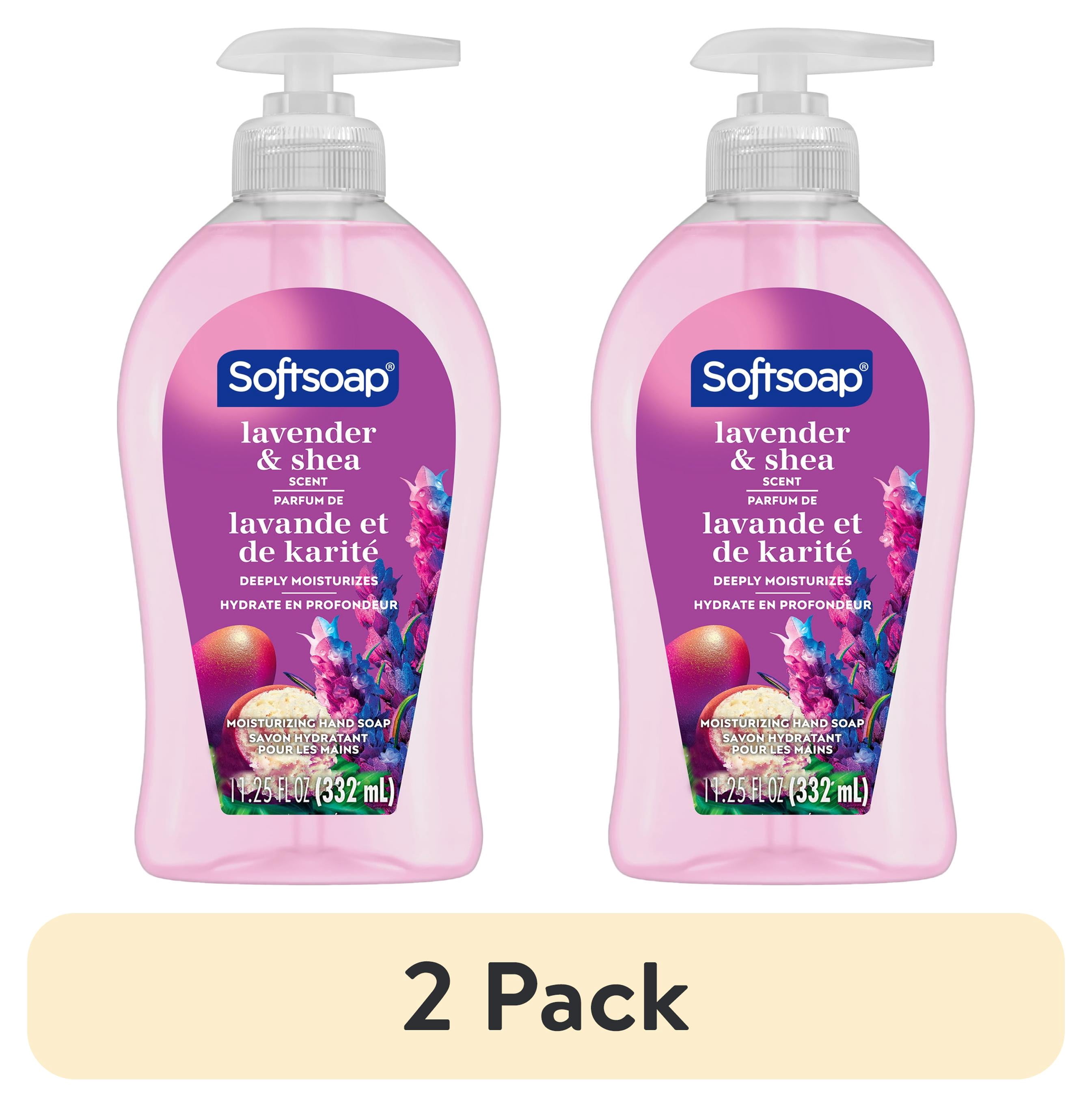 (2 pack) Softsoap Liquid Hand Soap, Kitchen and Bathroom Hand Soap, Lavender and Shea, 11.25 Fluid Ounce Bottle