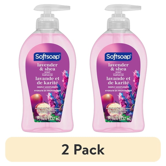 (2 pack) Softsoap Liquid Hand Soap, Kitchen and Bathroom Hand Soap, Lavender and Shea, 11.25 Fluid Ounce Bottle