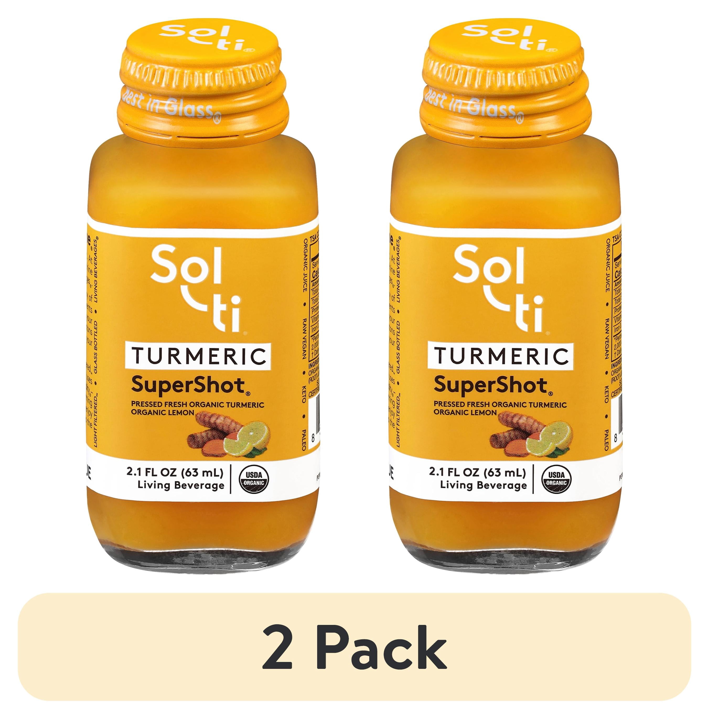 (2 pack) Sol-Ti SuperShot Turmeric Living Beverage 2.1 fl oz