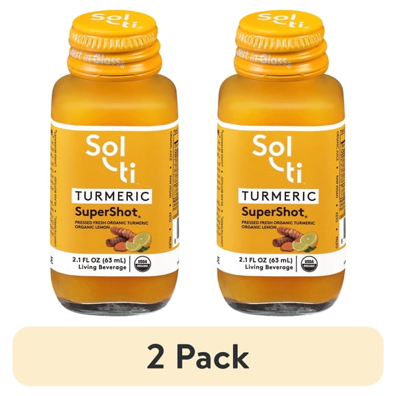 (2 pack) Sol-Ti SuperShot Turmeric Living Beverage 2.1 fl oz