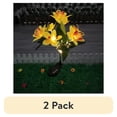 thumbnail image 1 of (2 pack) Solar Outdoor Lights waterproof Solar Flower Lights Outdoor, Solar Flowers Garden Decorative Lights Waterproof Led Landscapes Stake Lights Auto On/Off Bright Up To 8 Hrs on Clearance, 1 of 7