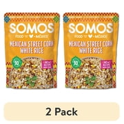 (2 pack) Somos Mexican Street Corn White Rice, 8.8 oz Pouch