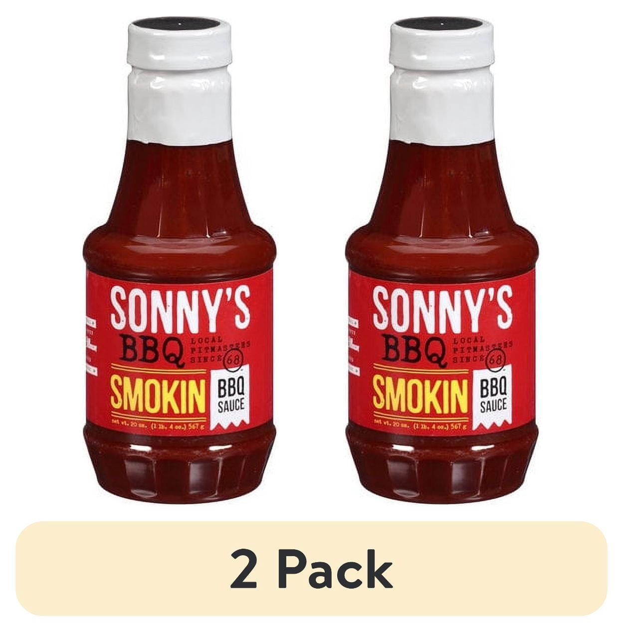 (2 pack) Sonny’s BBQ Smokin’ BBQ Sauce, 20 oz Bottle - Barbecue Sauce for Grilling, Dipping, and Marinades