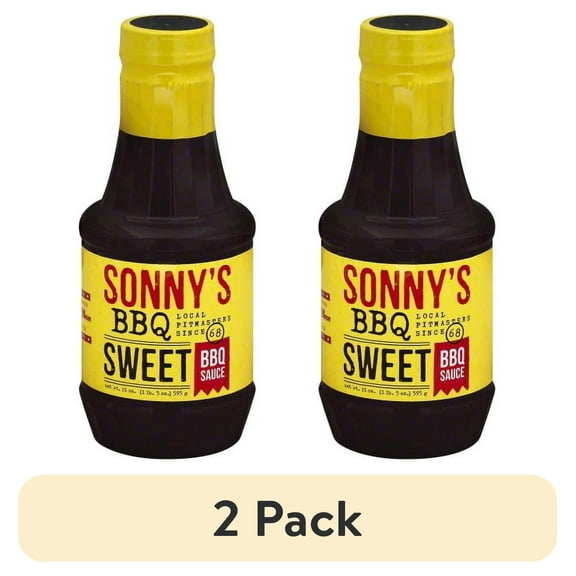 (2 pack) Sonny's Franchise Sweet BBQ Sauce - The Final Touch to Perfect Barbeque, 21 oz Bottle