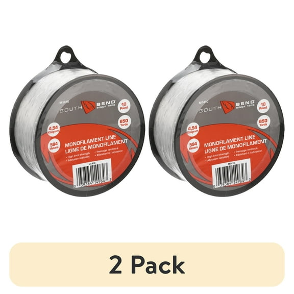 (2 pack) South Bend Monofilament 10-Pound Test Universal Fishing Line, 650 Yds.
