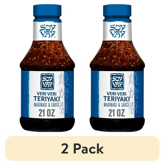 (2 pack) Soy Vay Veri SCH4 Veri Teriyaki Marinade and Sauce, 21 Ounce Bottle (Package May Vary)