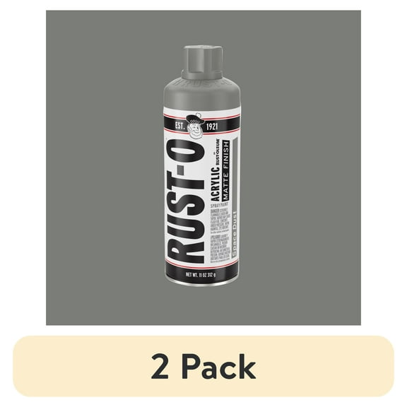 (2 pack) Space Dust, Rust-Oleum Rust-O Acrylic Matte Spray Paint-392223, 11 oz