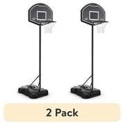 (2 pack) Spalding 32-Inch Portable Basketball Hoop with Eco-Composite Backboard & Telescoping Height Adjustment-Outdoor Play