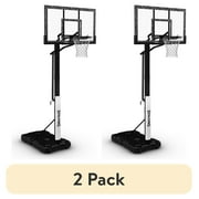 2 pack Spalding 60-Inch Portable Basketball Hoop with Acrylic Backboard, Screw Jack Lift & Arena Slam Rim-Outdoor Play