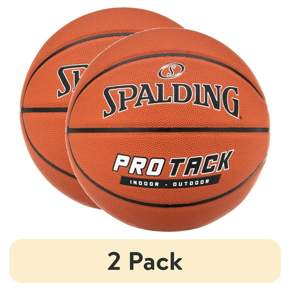 (2 pack) Spalding Pro Tack Composite Leather Basketball - Size 7, 29.5"