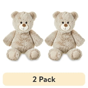 (2 pack) Spark Create Imagine Soft Bear Plush with Beans, 17 in, 0 Months+
