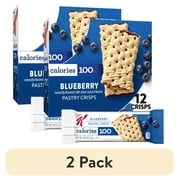 (2 pack) Special K Bar Blueberry Chewy Pastry Crisps, 100 Calorie Snacks, 5.28 oz, 12 Count