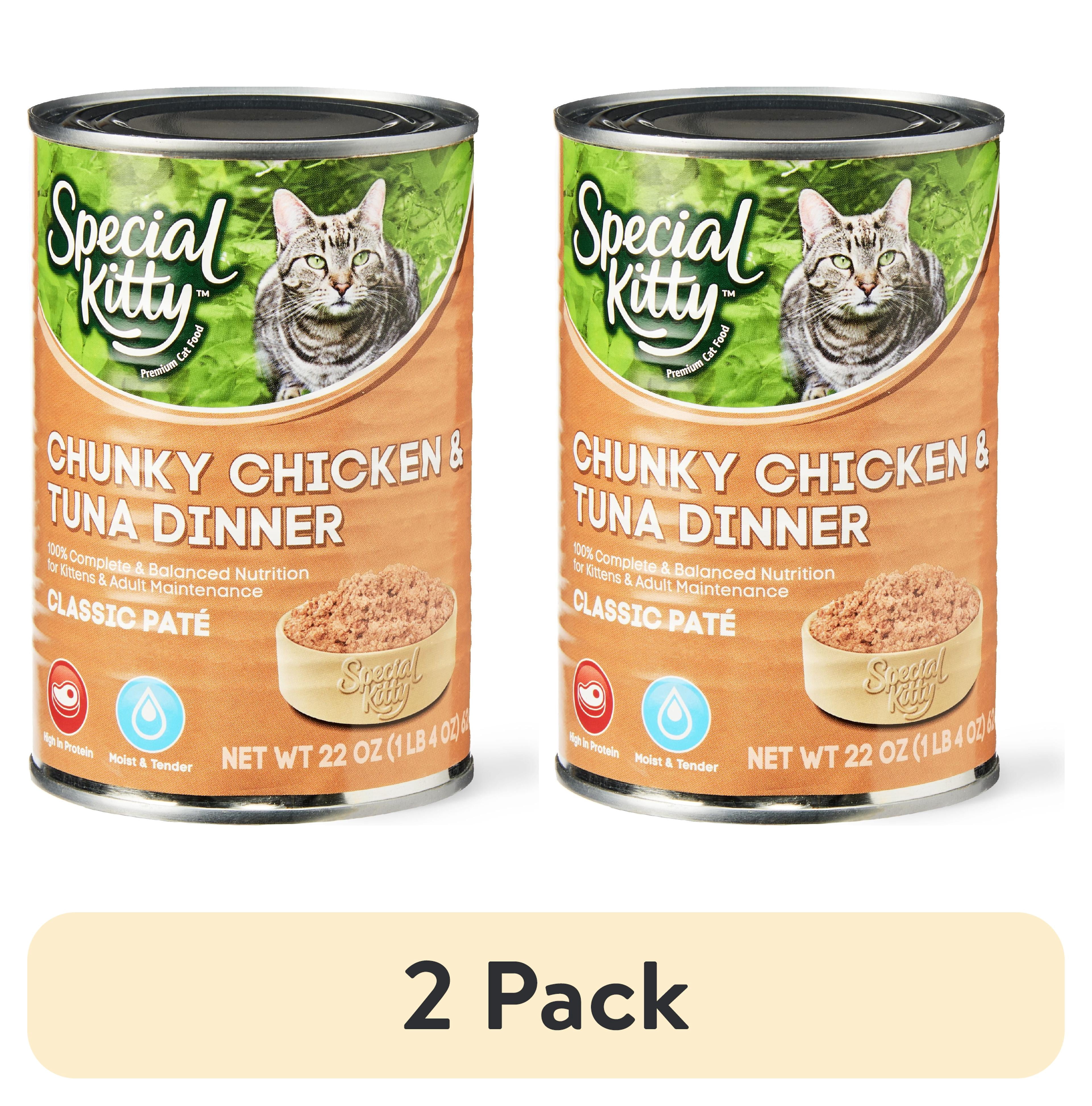 (2 pack) Special Kitty Chunky Chicken & Tuna Dinner, Classic Pate, 22 oz
