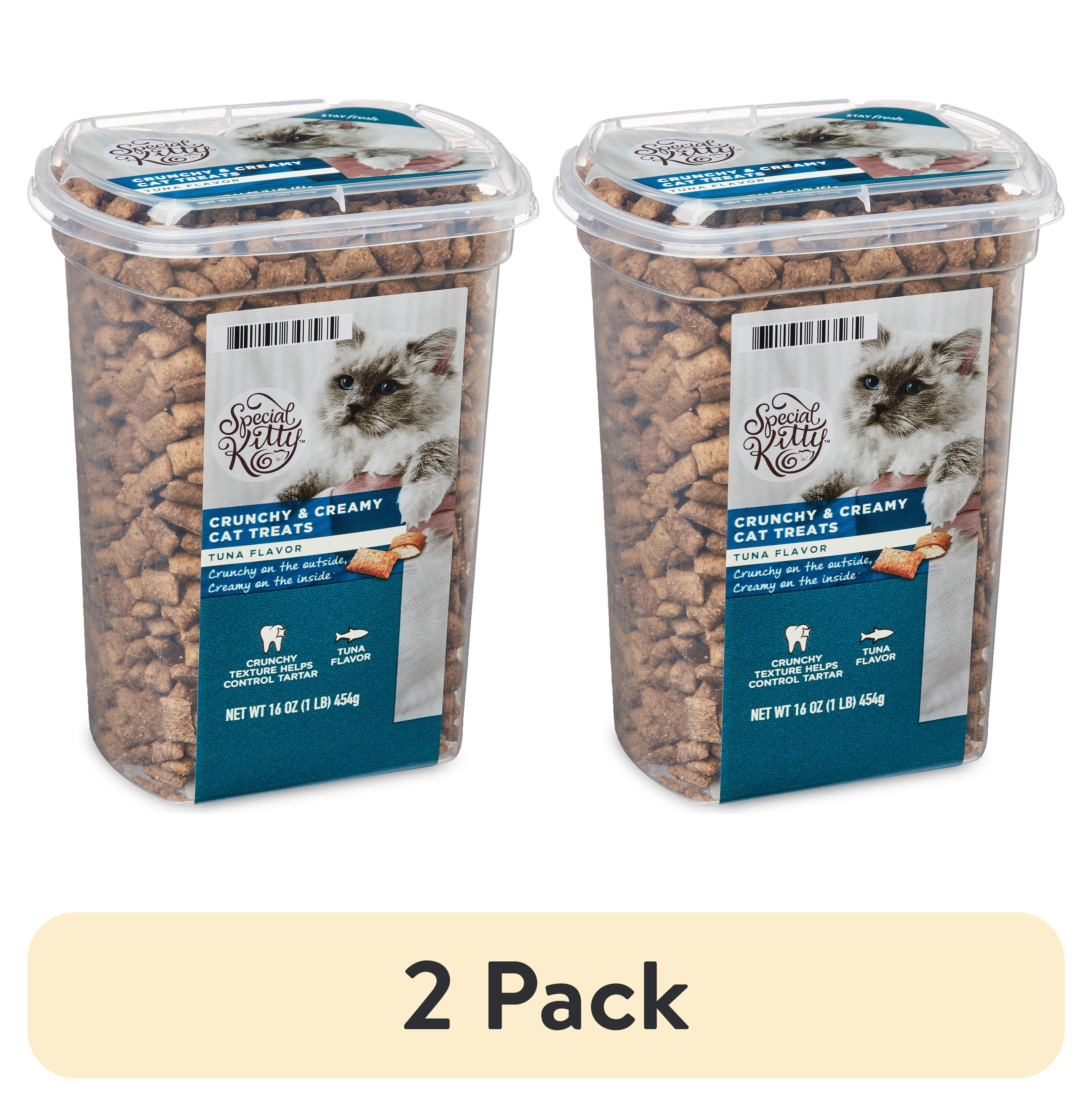 (2 pack) Special Kitty Crunchy & Creamy Tuna Flavor Cat Treats, 16 oz