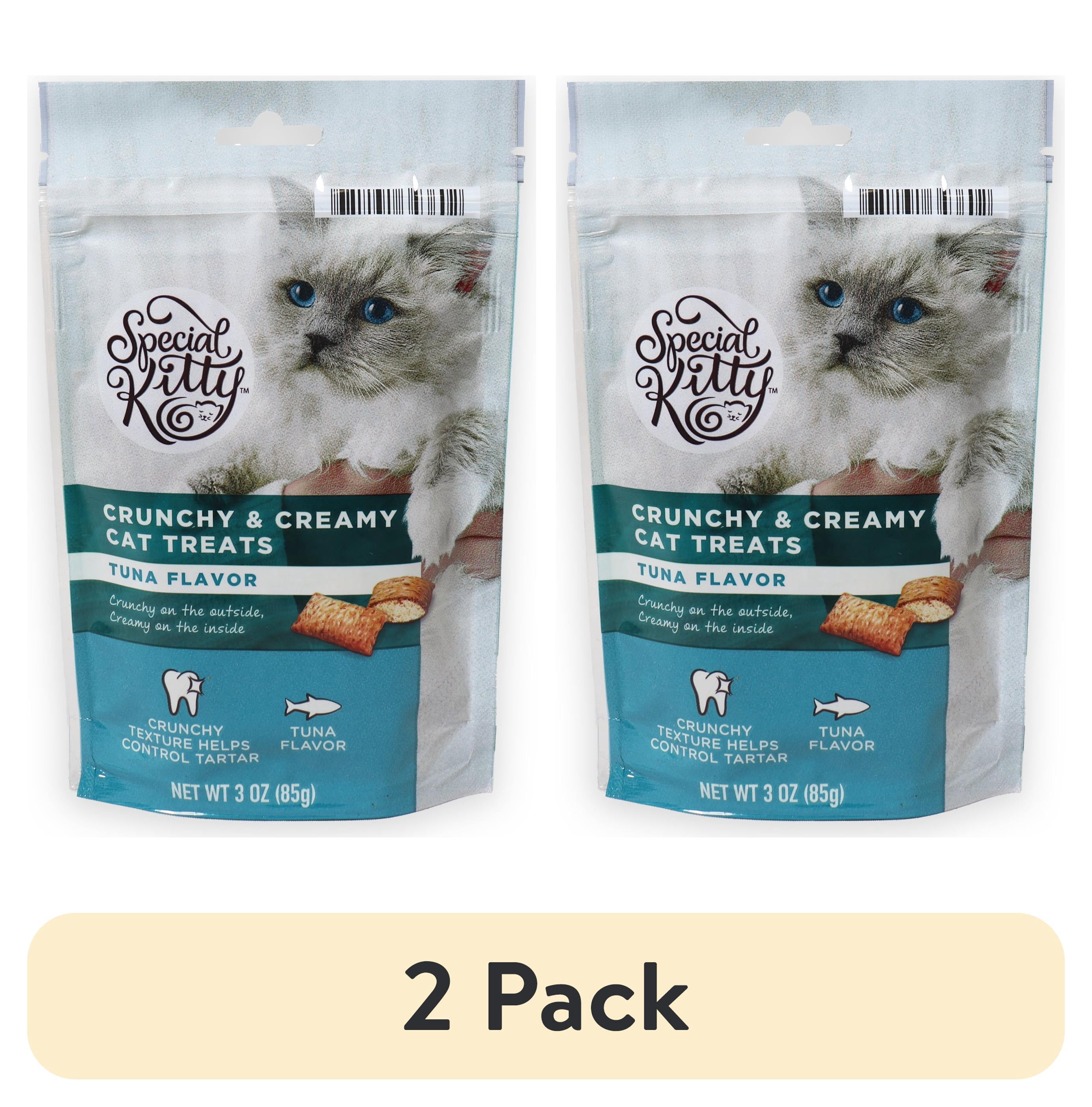 (2 pack) Special Kitty Crunchy and Creamy Cat Treats Tuna Flavor, 3 oz