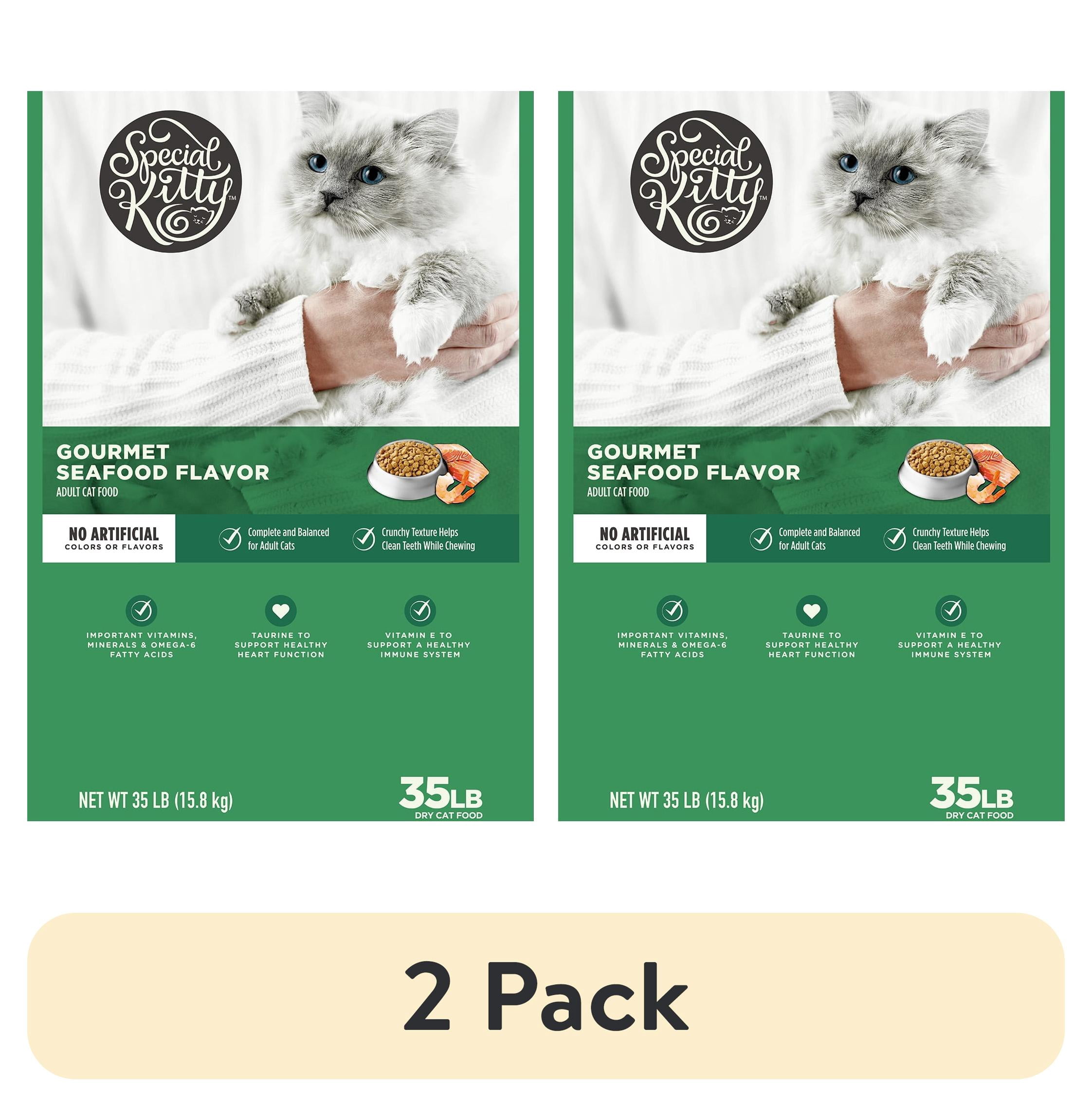(2 pack) Special Kitty Gourmet Formula Seafood Blend Flavor Dry Cat Food, 35 lb Bag