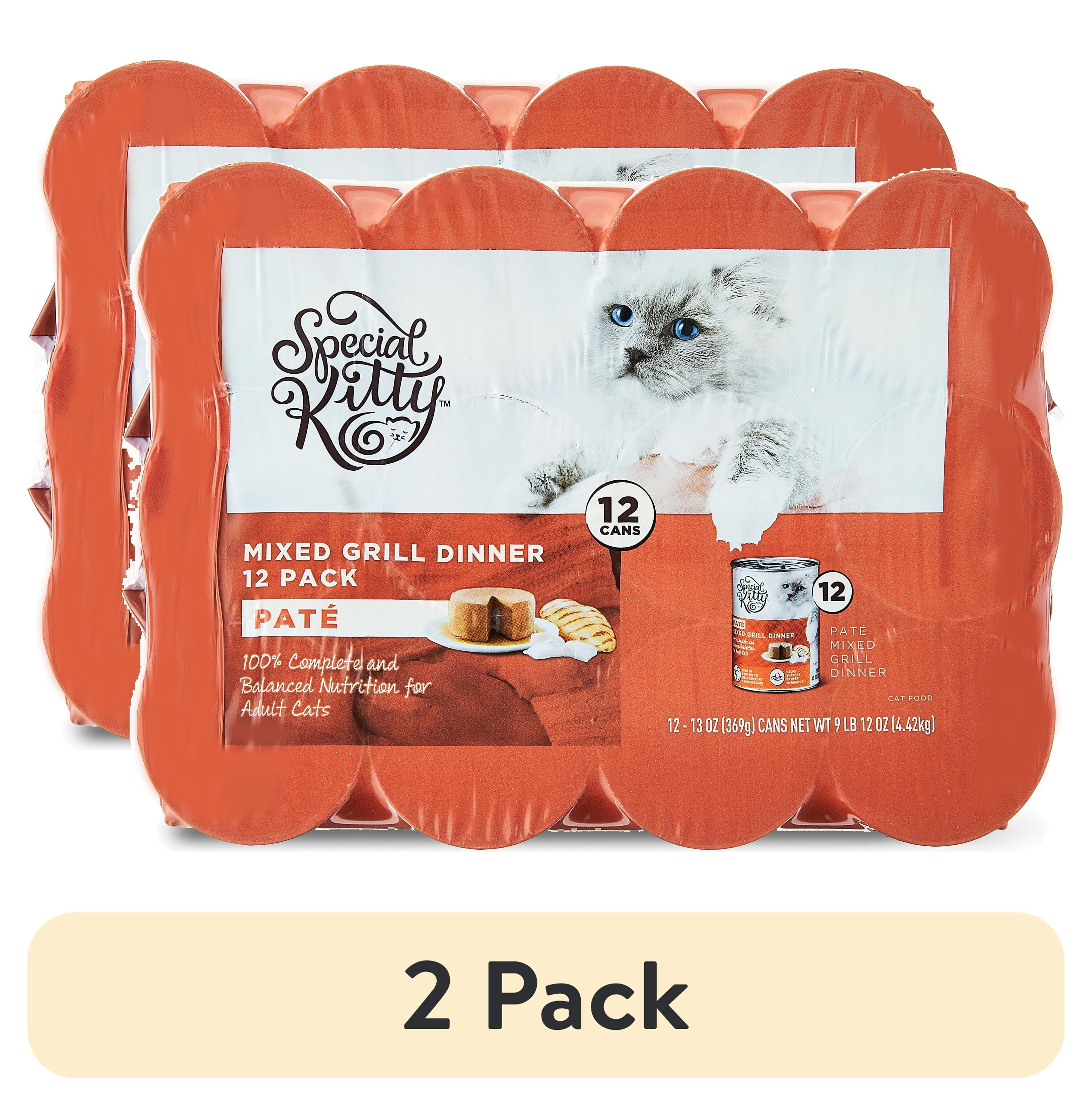(2 pack) Special Kitty Mixed Grill Dinner Pate Wet Cat Food, 13 oz Can, 12 Pack