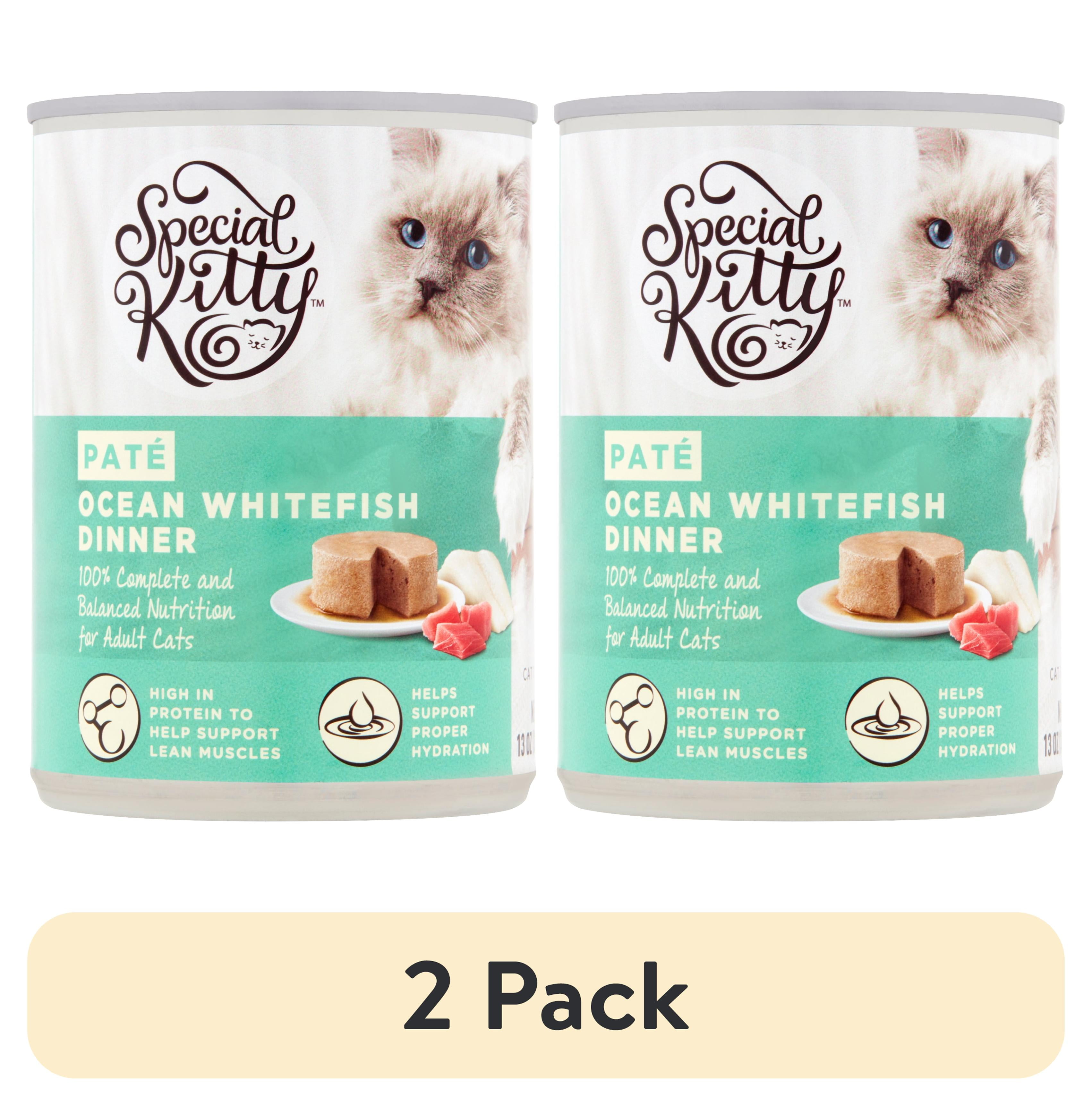 (2 pack) Special Kitty Ocean Whitefish Dinner Pate Wet Cat Food, 13 oz can