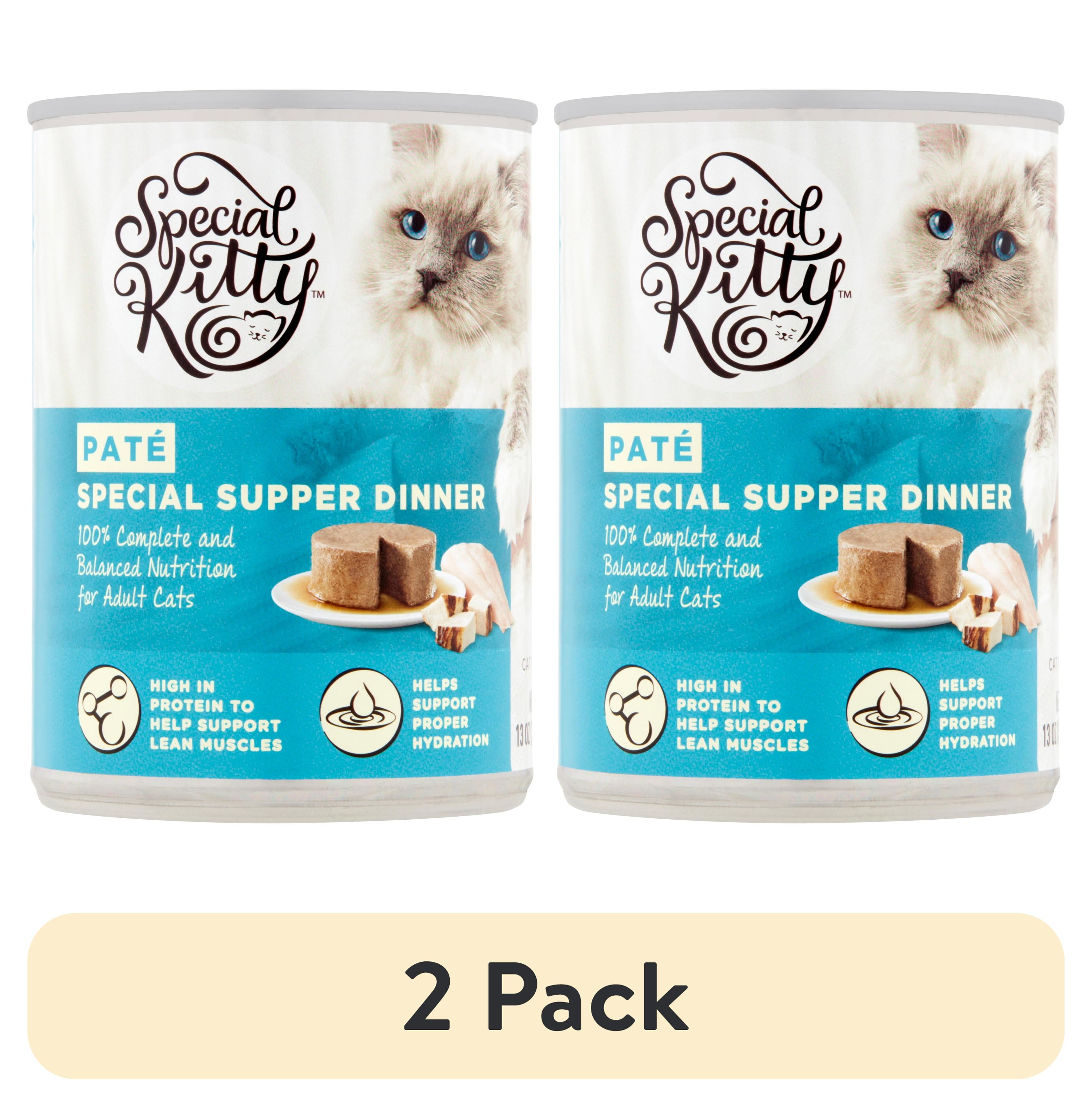 (2 pack) Special Kitty Special Supper Dinner Pate Wet Cat Food, 13 oz Can