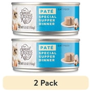 (2 pack) Special Kitty Special Supper Dinner Pate Wet Cat Food, 5.5 oz Can