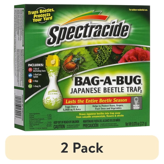 (2 pack) Spectracide BAG-A-BUG Japanese Beetle Trap (16901)
