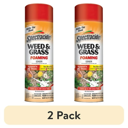 (2 pack) Spectracide Weed And Grass Foaming Edger Aerosol, For Edging Along Yards, 17 Ounces