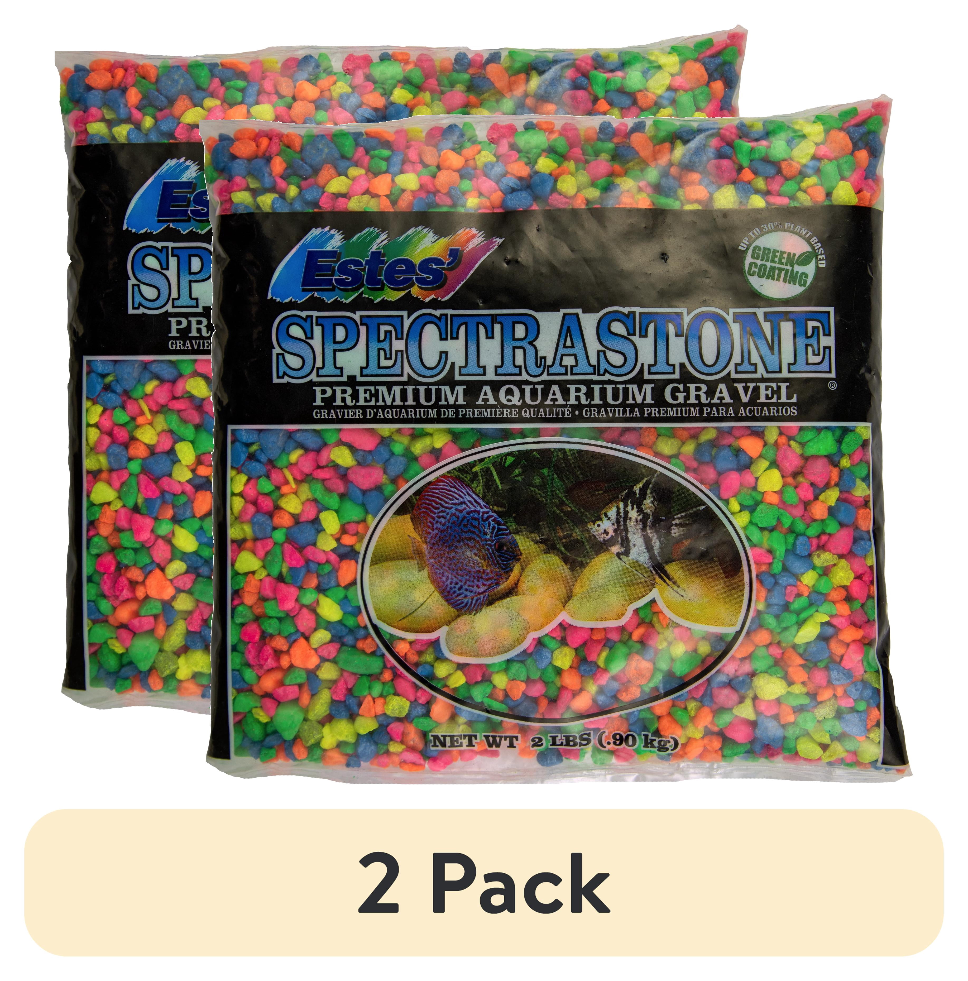 (2 pack) Spectrastone Permaglo Rainbow Aquarium Gravel 2 lb Bag
