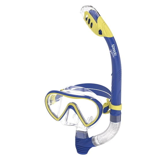 (2 pack) Speedo Adult Horizon Swim Mask and Snorkel Set with Anti‑Fog and UV Protection, Ages 12+