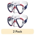 thumbnail image 1 of (2 pack) Speedo Adult Pilot Swimming Mask, Soft Fit with Anti‑Fog and UV Protection, Ages 12+, 1 of 7