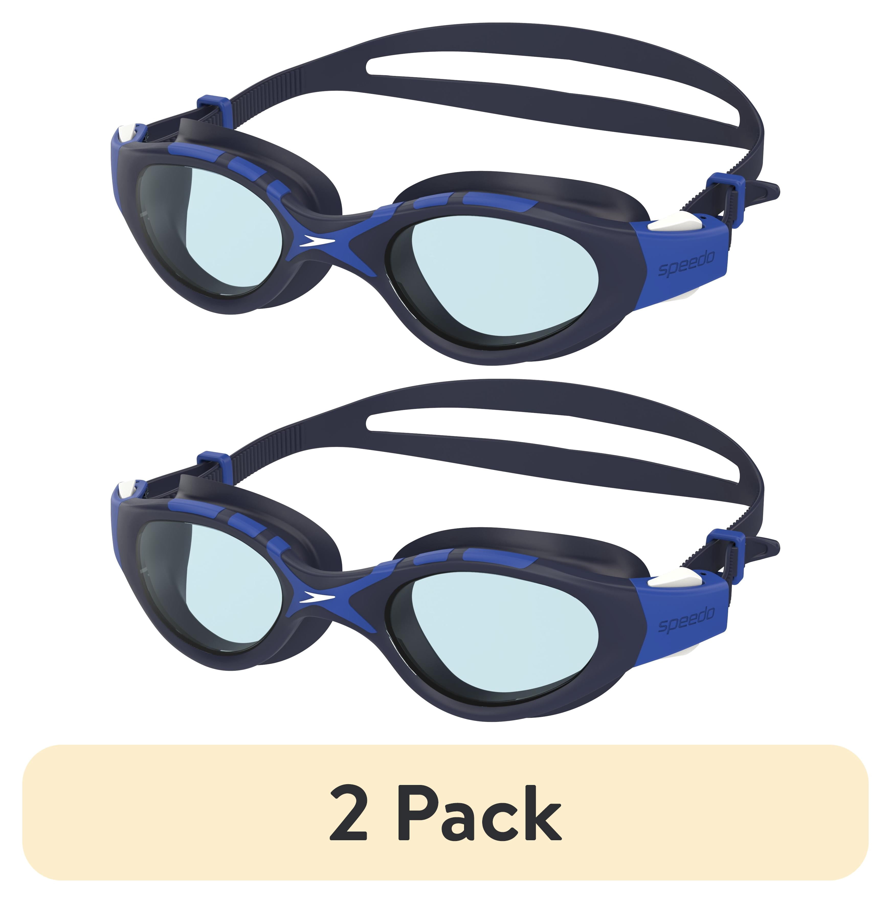 (2 pack) Speedo Adult Seabreeze Swim Goggle, Soft Fit with Anti‑Fog and UV Protection, Ages 12+