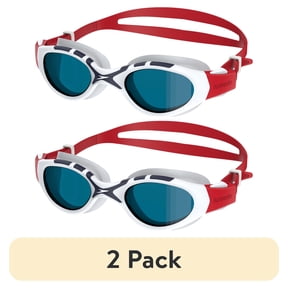 (2 pack) Speedo Adult Seabreeze Swim Goggle, Soft Fit with Anti‑Fog and UV Protection, Ages 12+