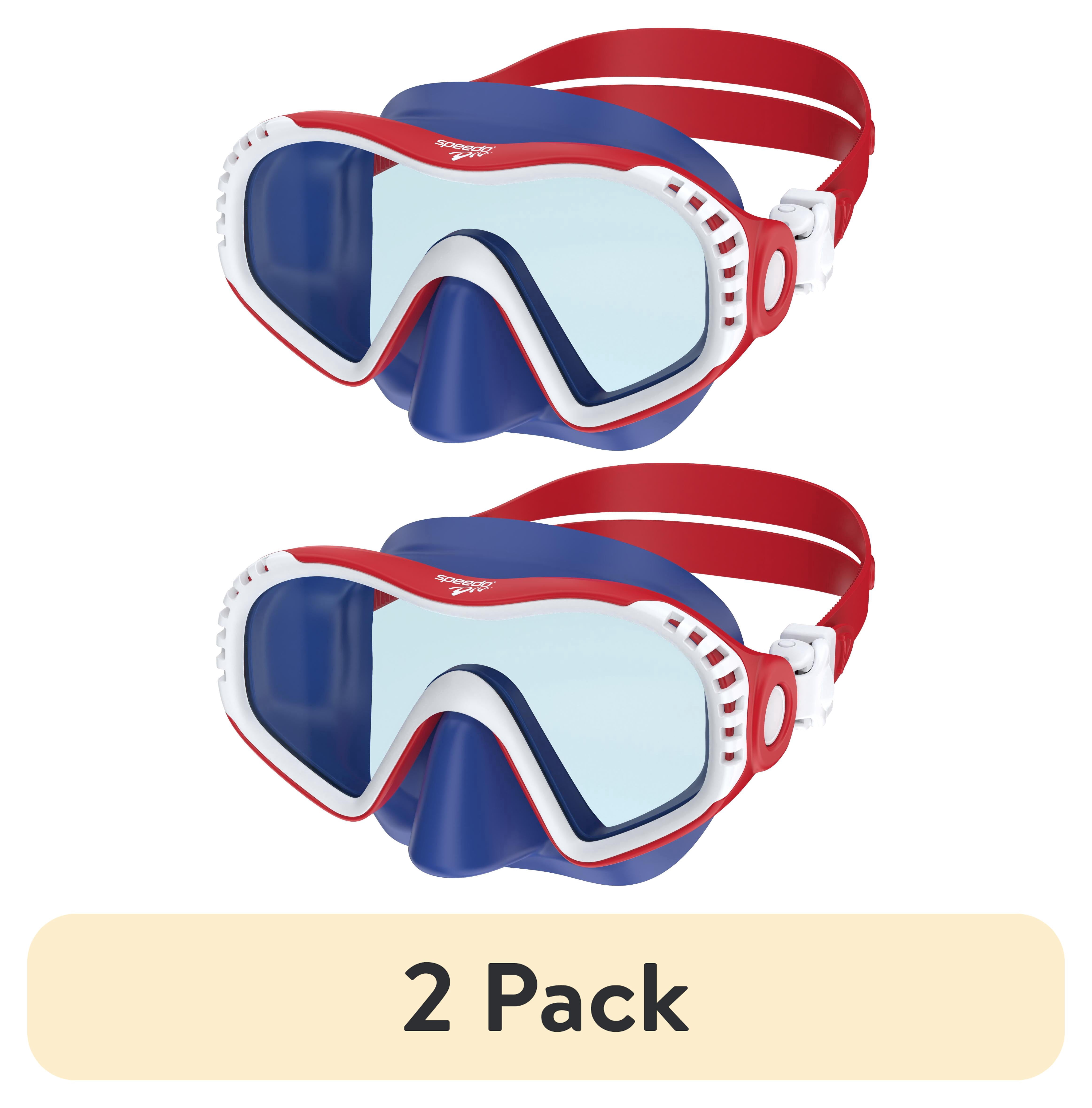 (2 pack) Speedo Junior Voyager Swim Mask, Soft Fit with Anti‑Fog and UV Protection, Ages 6–12