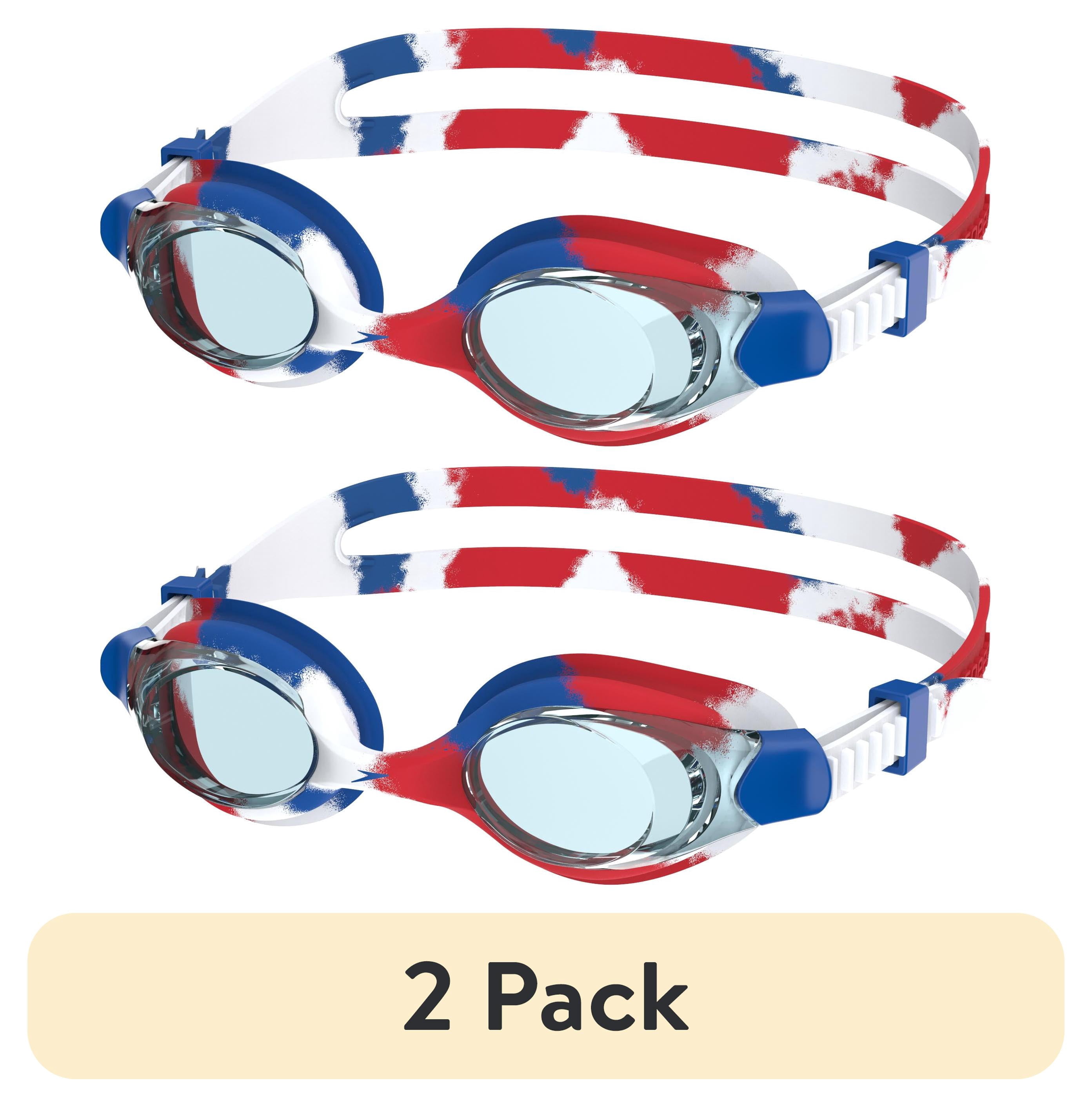 (2 pack) Speedo Kids Clipper Swim Goggle, Soft Fit with Anti‑Fog and UV Protection, Ages 3–6