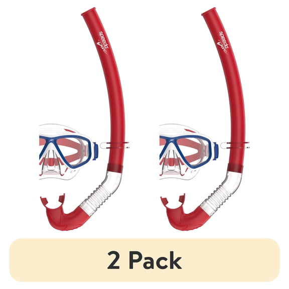 (2 pack) Speedo Kids Compass Swim Mask and Snorkel Set, Soft Fit for Easy Viewing, Ages 3–6