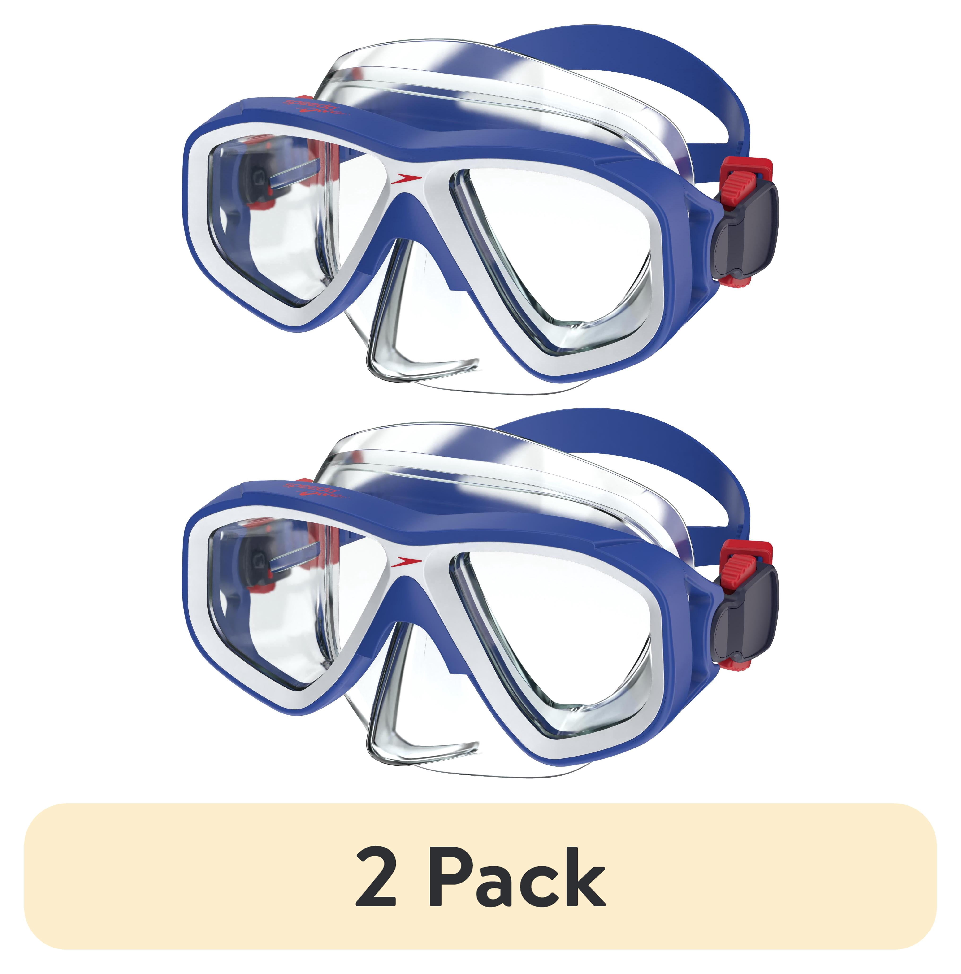(2 pack) Speedo Kids Compass Swim Mask, Soft Fit with UV Protection, Ages 3-6