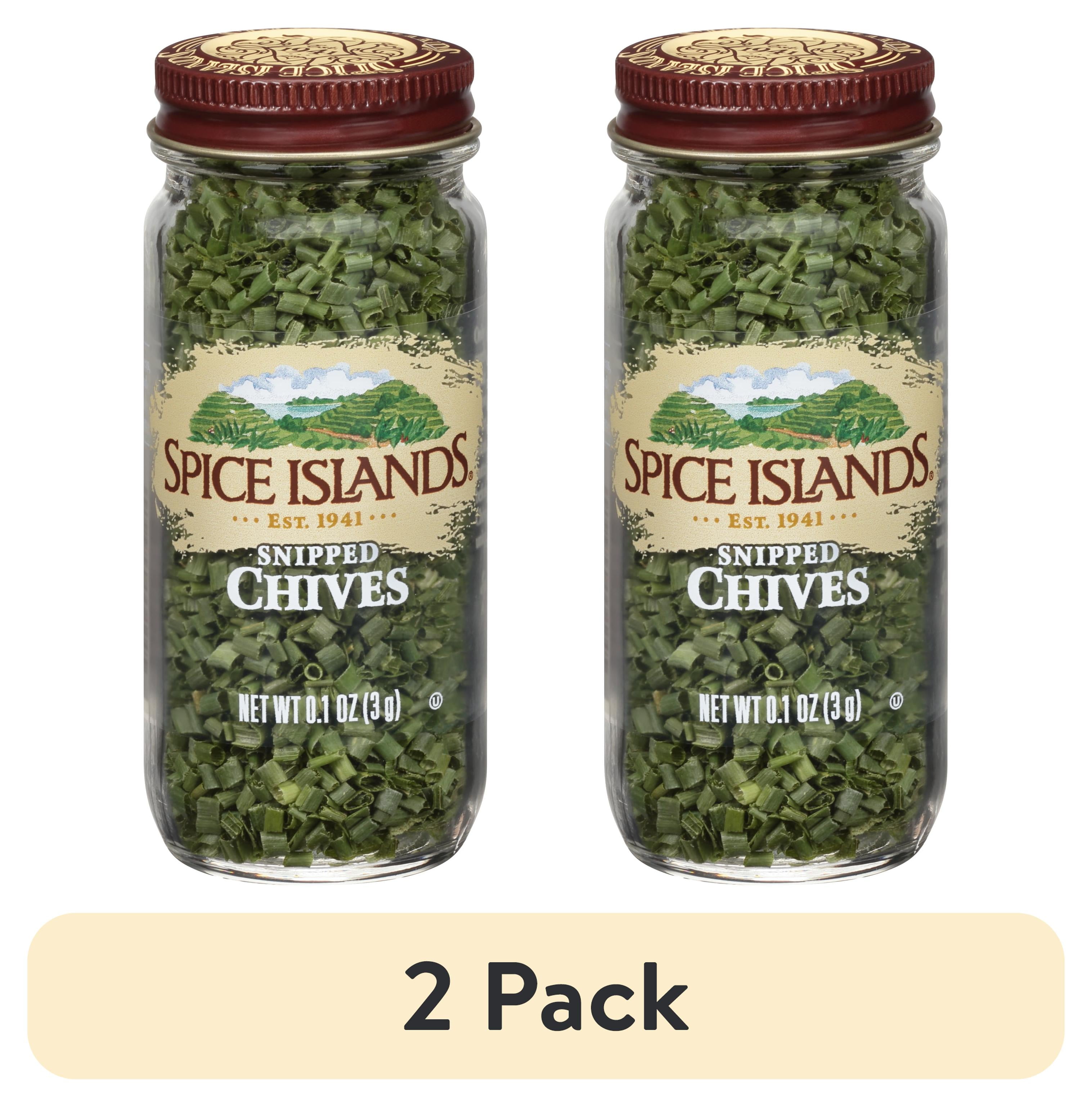 (2 pack) Spice Islands Snipped Chives, Kosher, 0.1 oz