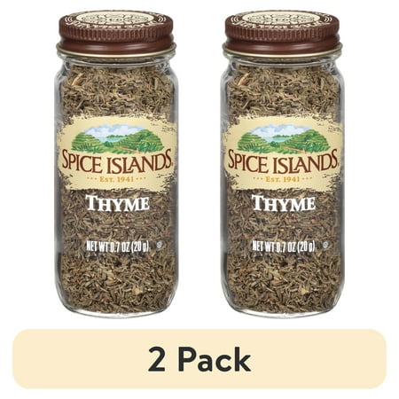 (2 pack) Spice Islands Thyme, Kosher, 0.7 oz