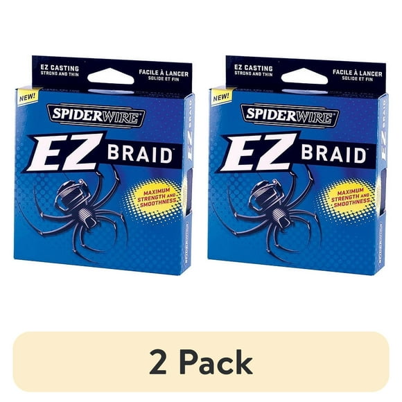 (2 pack) SpiderWire EZ Braid Fishing Line, Moss Green, 30 lb Test Strength, 110 yd