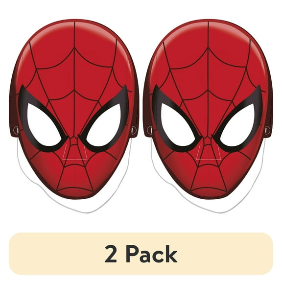 (2 pack) Spiderman Paper Party Masks, 8ct