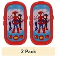 thumbnail interactive-video image 1 of (2 pack) Spidey and His Amazing Friends Light Up Bath Squirter Cell Phone for Toddlers, 1 of 8