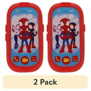 (2 pack) Spidey and His Amazing Friends Light Up Bath Squirter Cell Phone for Toddlers