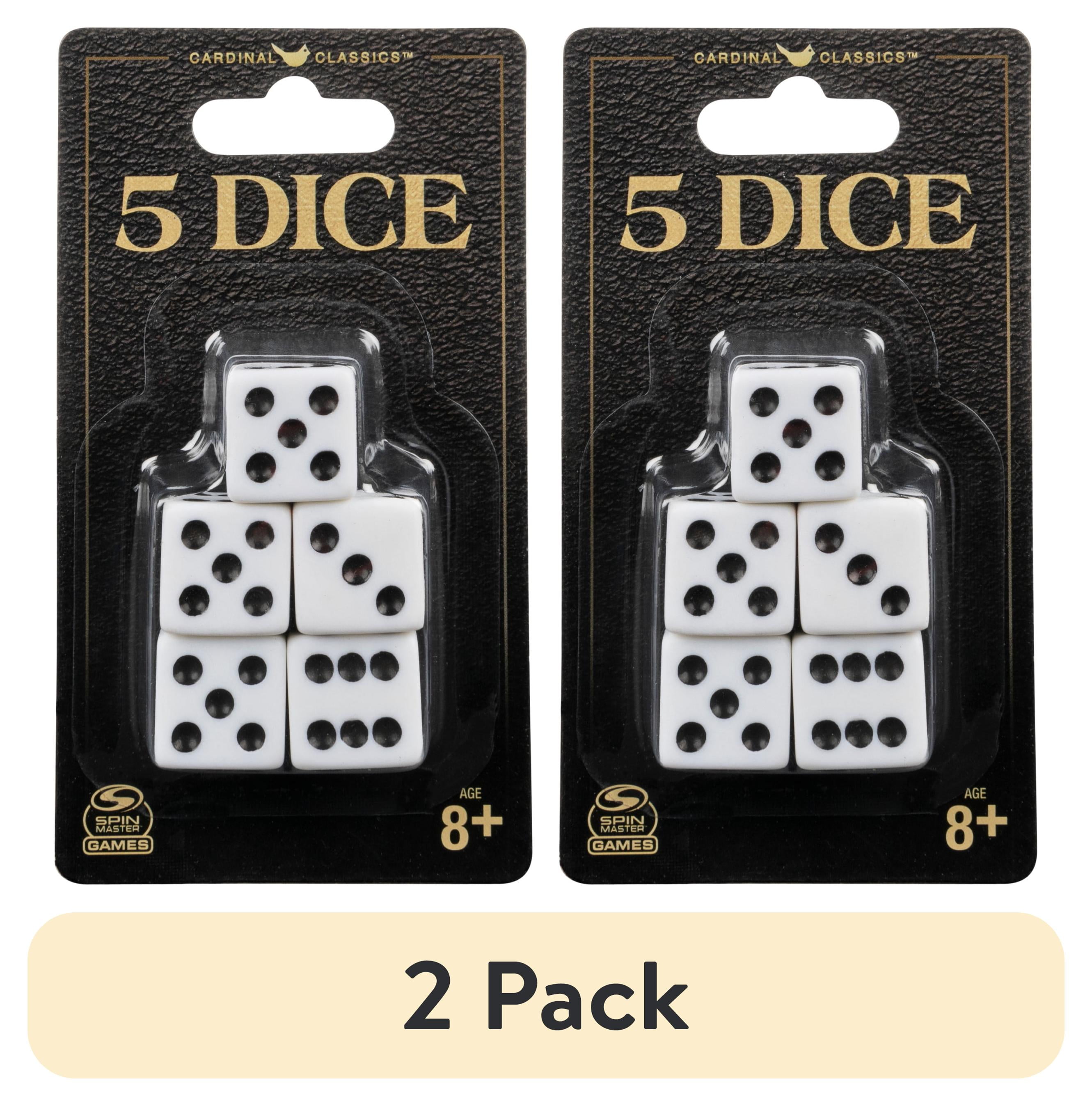 2 pack) Spin Master Games, 5 Dice Set, Replacement Dice for Board