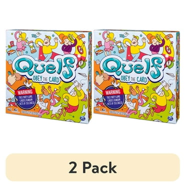 (2 pack) Spin Master Quelf Board Game: Party Game for Teens and Adults -Obey the Cards to Win Family Game Night - 300 Outrageous Action Cards Combines Quiz Questions, Stunts, Acting, and Hilarious Rules