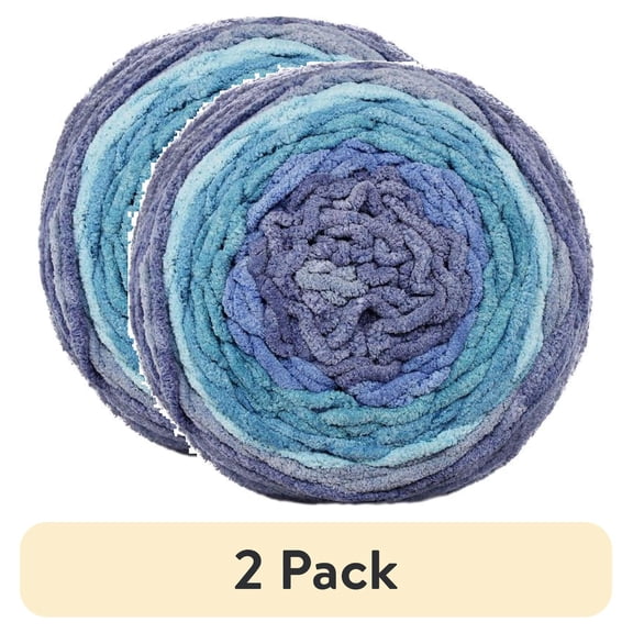 (2 pack) Bernat Blanket Ombre Yarn-Shade Blue Ombre