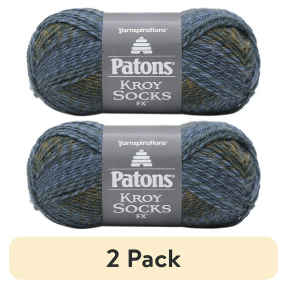 (2 pack) Spinrite Patons Kroy Socks FX Yarn-Deep Sea