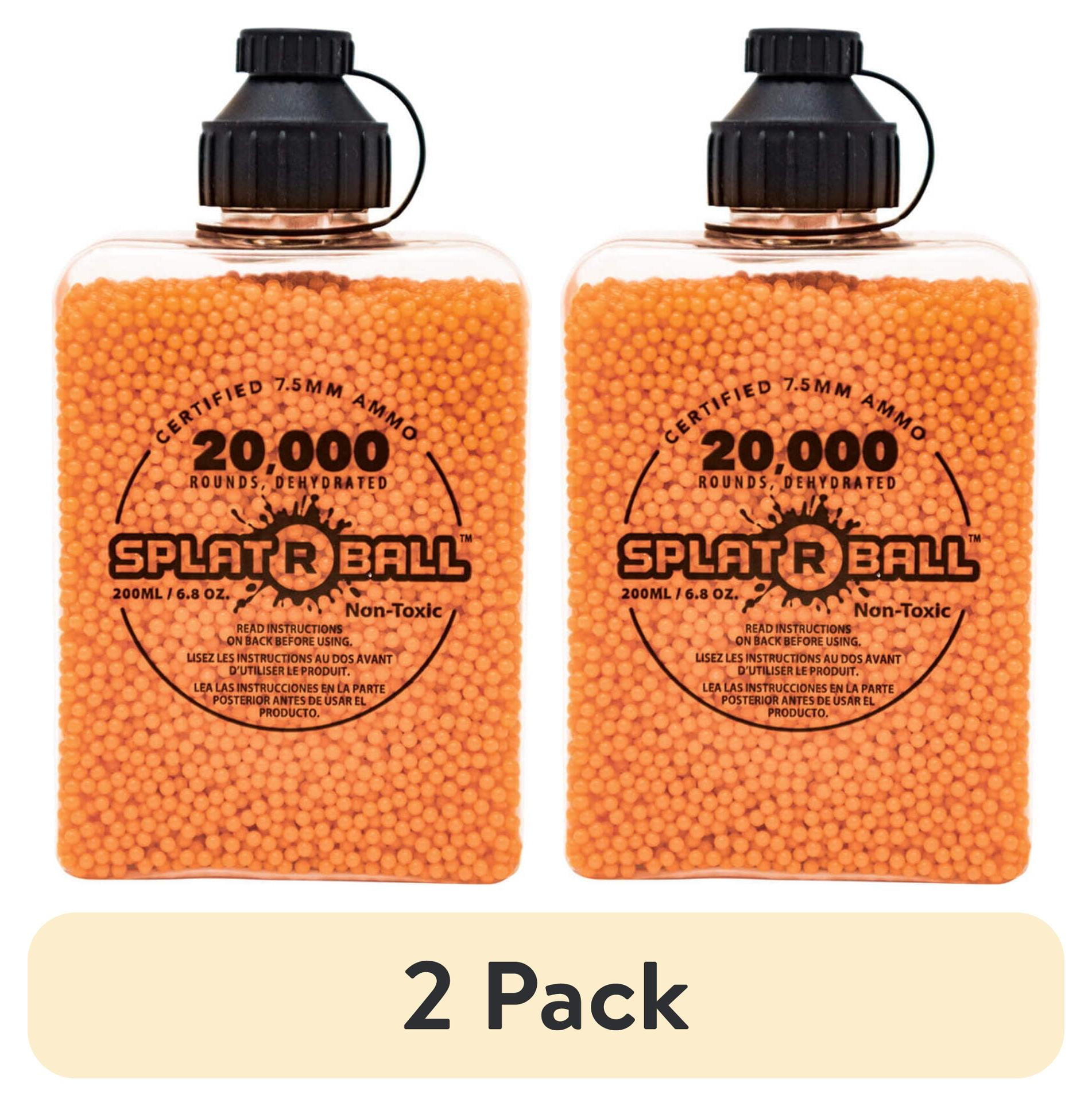 (2 pack) SplatRBall Orange Ammunition 20K Rounds 7.5 mm Bottle