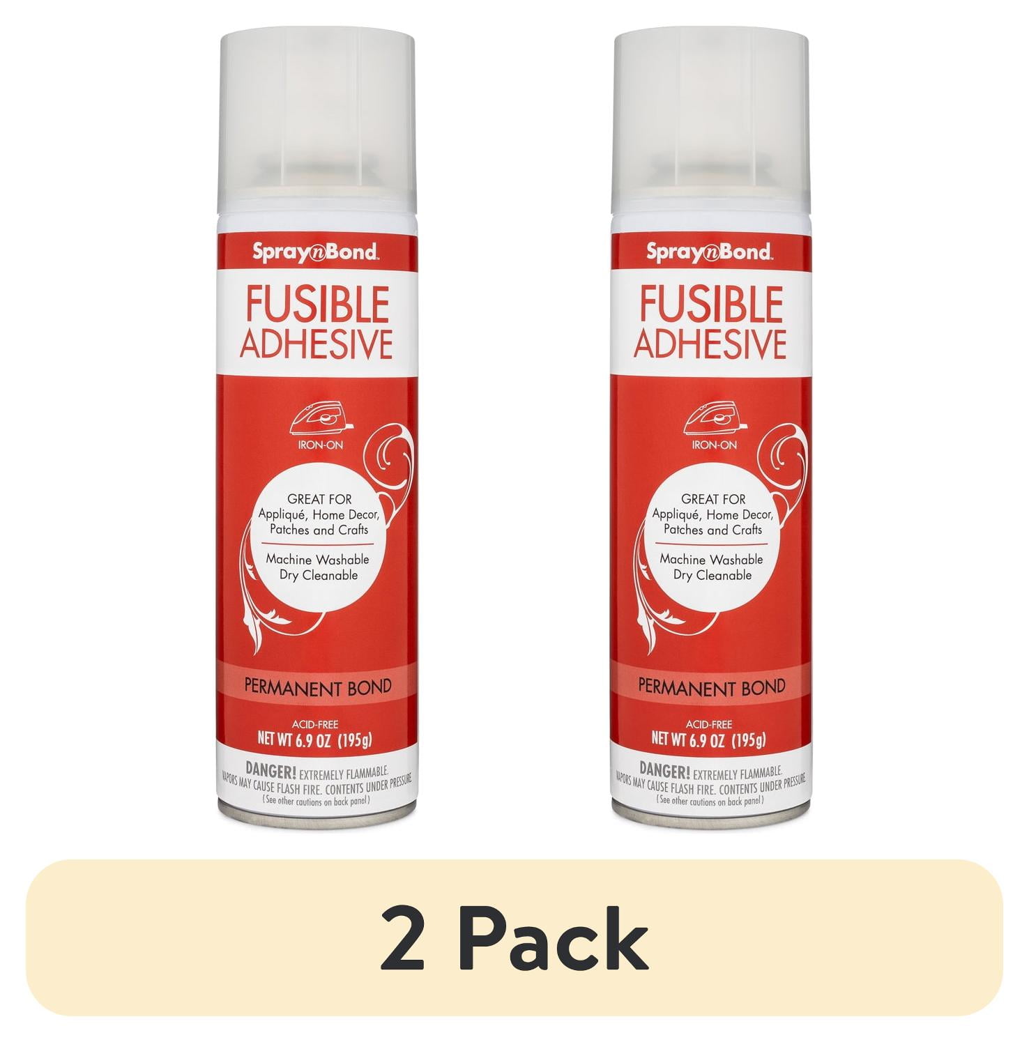 (2 pack) SpraynBond by HeatnBond Fusible Spray Adhesive, 6.9 oz.