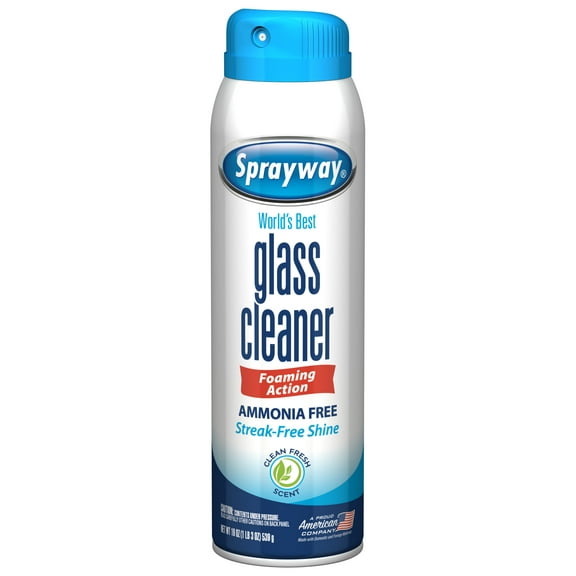 (2 pack) Sprayway Glass Cleaner, 19 fl oz, Ammonia-Free, Streak-Free Foaming Action, Twist & Lock Cap