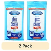 2 pack Sprayway Glass Cleaner Wipes 20 Pack for Easy Streak-Free Shine